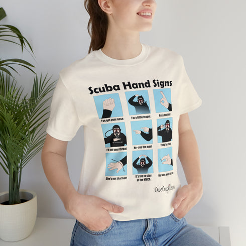Scuba Hand Signs Fitted T-shirt